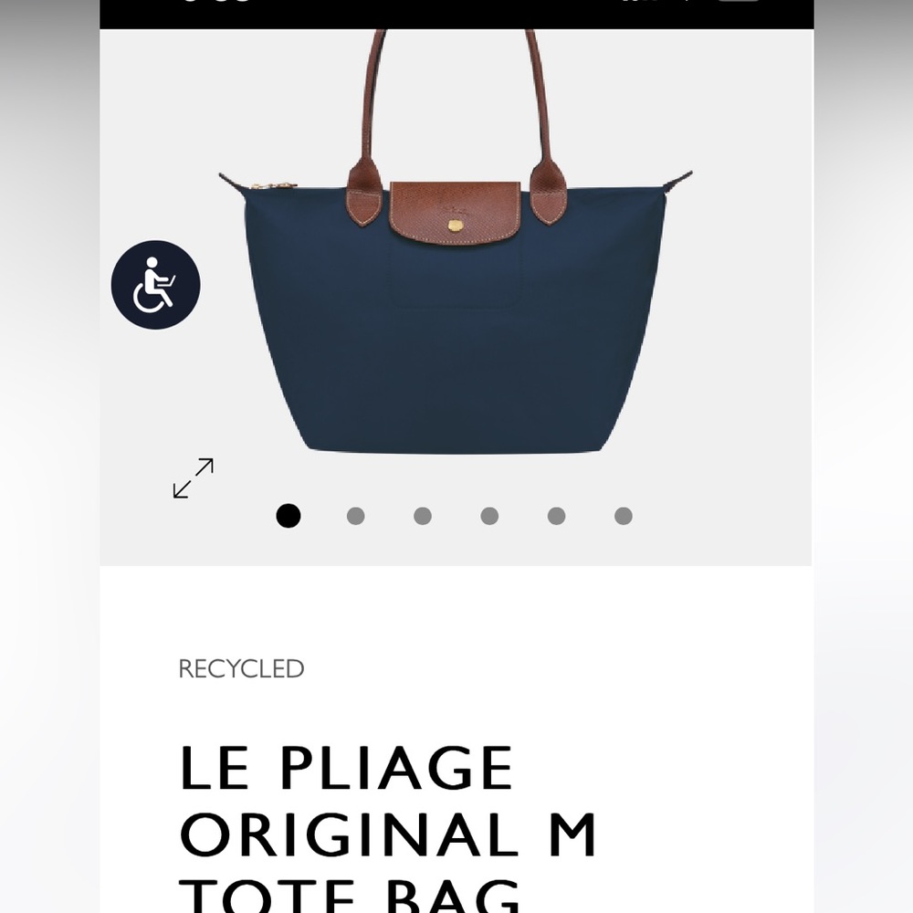 Deets above pics.OG Med tote/shoulder bag.Leather handles,snap detail,foldable.